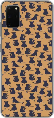 Produktbild von MuchoWow® Handyhülle Schutzhülle Hülle für Telefoonhoesje Samsung Galaxy S20 Plus Muster - Katze - Silhouette - Jungen - Mädchen - Kinder - Kind Silikon Softcase Handy Hülle - Hartschale