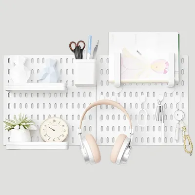 Produktbild von Pegboard Wandorganizer Set - Inklusive Regalen und Haken