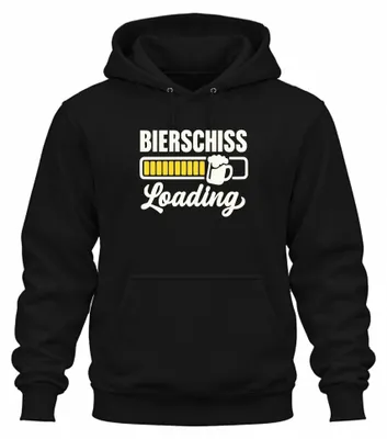 Produktbild von Bierschiss Loading   Bier Party Geschenk JGA Hoodie Kapuzenpullover, Schwarz, XL