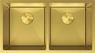 Image de Mexen Binox évier inox 2 bacs 800 x 450 mm, doré - 6421802000-55