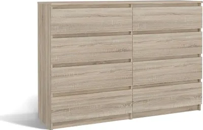 Zdjęcie produktu dla Topeshop M8 140 SONOMA, Dąb, 8 szuf., Płyta wiórowa, Monochromatyczny, Nowoczesny, Płyta wiórowa