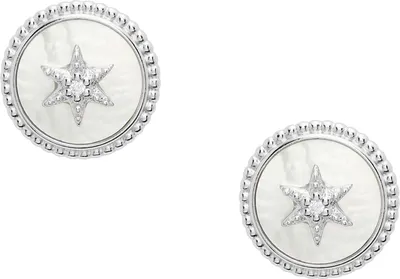 Zdjęcie produktu dla Fossil JFS00500040 Kolczyki sztyfty damskie gwiazda srebro 925 biały
