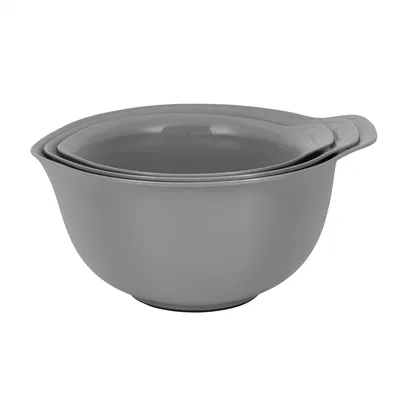 Produktbild von KitchenAid 3er-Set Rührschüsseln ineinandergreifend - Holzkohle grau