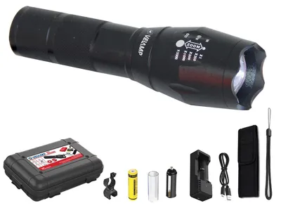 Produktbild von Velamp Steel LED Taschenlampe akkubetrieben 350lm