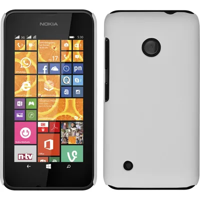 Produktbild von PhoneNatic Case kompatibel mit Nokia Lumia 530 - Hülle weiß gummiert Hard-case Cover