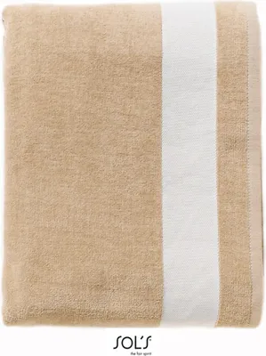 Immagine prodotto di SOLs 89006 | Asciugamano da spiaggia Lagoon | 100 x 160 cm - Colore: Mastice/Bianco - Misura: 100 x 160 cm