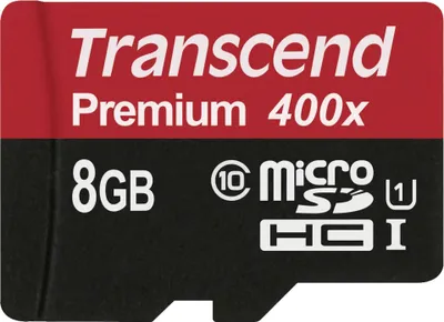 Produktbild von Transcend microSDHC 8GB Class 10 UHS-I 400X