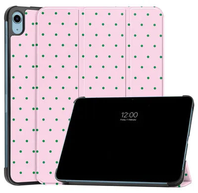 Produktbild von imoshion Design Dreifachklapp-Hülle für das Apple iPad 11 (2025) 11 Zoll A16 / iPad 10 (2022) 10,9 Zoll – Happy Dots