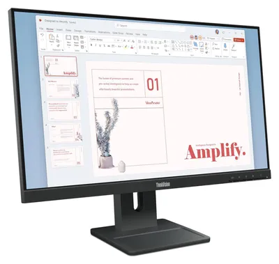 Produktbild von Lenovo ThinkVision E24-40 Monitor, 60,5 cm (23.8"), 1920 x 1080 Pixel, Full HD, LCD, 6 ms, Schwarz