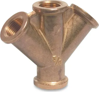 Produktbild von Bevo 4-Wege Verteiler Gabelstück allseitig Innengewinde 1/2 Zoll Messing