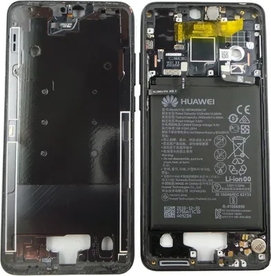 Produktbild von Original Huawei P20 Mittelrahmen Tasten Rahmen + Akku HB396285ECW Akzeptabel
