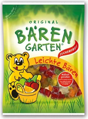 Produktbild von Original BÄRENGARTEN Leichte Bären zuckerfrei Gummibären, 150 g Gummibären