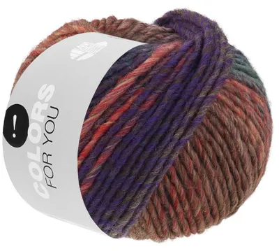 Produktbild von Lana Grossa COLORS FOR YOU 50 g voluminöses Dochtgarn mit Farbverlauf 90 m Farbe 158 - Dunkelrot/Terrakotta/Graugrün/Beige/Dunkelblau/Oliv/...