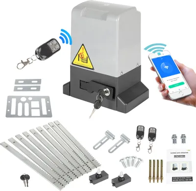 Produktbild von Jopassy Schiebetorantrieb Toröffner 370W Motor Set bis 800kg Torantrieb Automatischer Mit WiFi Bluetooth APP und Fernbedienung + Schlüssel