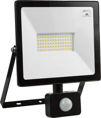 Produktbild von LED Flutlicht mit PIR Bewegungssensor 50W CW 4000 Lumen Außenbeleuchtung Scheinwerfer Strahler Slim IP44 Spritzwassergeschützt 50W, Kaltweiß 6000K