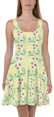 Produktbild von Mr. & Mrs. Panda Strandkleid Küchenmagie Design XXXL - Weiß - Geschenk, Damen-Sommerkleid, Damenkleid, Kochen, Shirtkleid, Limette, Muster, A-Linien-Kleid, Kräuter, Küche
