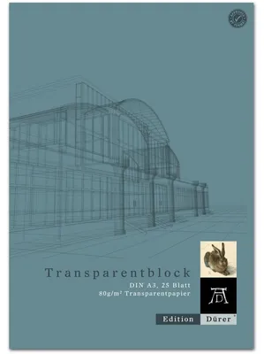 Produktbild von Transparentpapier A3 80g/qm Block mit 25 Blatt