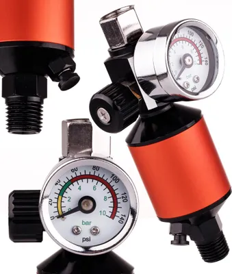 Immagine prodotto di Regolatore di pressione con filtro manometrico per pistole a spruzzo Sicopro MF-10 da 1/4 di pollice
