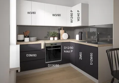 Immagine prodotto di Mobile cucina a L FLORENCE 230x210cm segnale frontale grigio bianco ardesia opaco estensione parziale