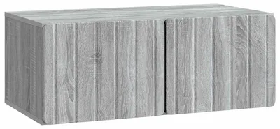 Image de vidaXL Meuble TV mural, 78,5 x 41 x 30 cm, imitation chêne Sonoma gris