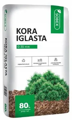 Immagine prodotto di Pacciamatura per giardini ornamentali in corteccia di conifere finemente macinata, 0–35 mm, 80 L, protezione contro le erbacce e ritenzione idrica