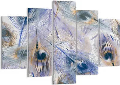 Produktbild von Bild auf Leinwand - Leinwandbild - Pfau Feder modern - 150x100cm - Wand Bild - Wanddeko - Leinwanddruck - Bilder - Kunstdruck - Wanddekoration - Leinwand bilder - Wandkunst - EA150x100-3424