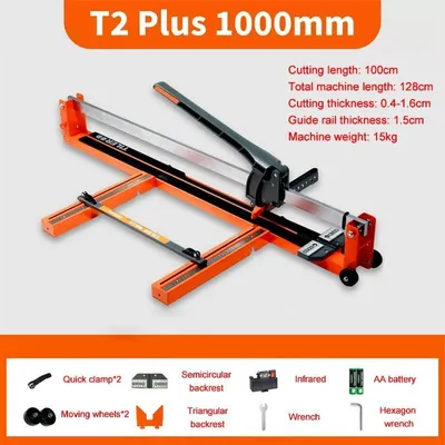 Obrázek produktu pro Profesionální ruční řezačka obkladů – BM-980T – délka řezu 1000 mm – tloušťka řezu 10–16 mm – vysoká přesnost – posuvné vedení