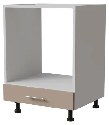 Productafbeelding van Herdumbauschrank BRERRA, 60x82 cm, geverfd, kleur naar keuze, model BR-D11K/60, RAL 1019, grijsbeige, mat, wit