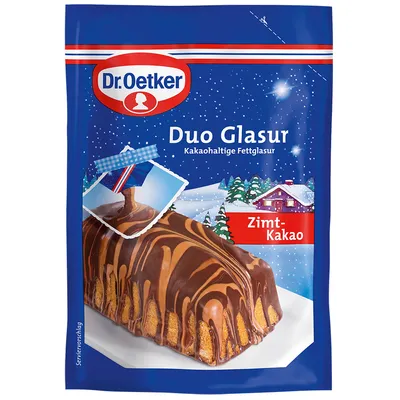 Produktbild von Oetker Duo Glasur Zimt-Kakao 0,125 Kg