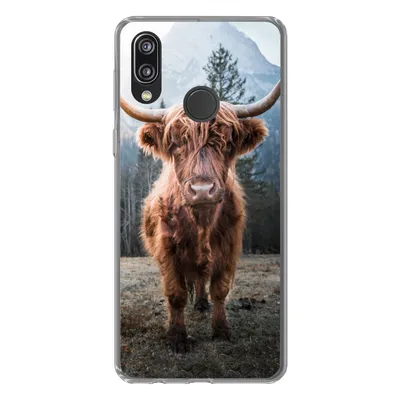 Produktbild von MuchoWow® Handyhülle Schutzhülle Hülle für Huawei P20 Lite (2020) Schottischer Highlander - Berg - Tier Silikon Softcase Handy Hülle - Kartenhalter