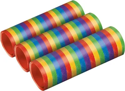 Immagine prodotto di 3 stelle filanti metalliche colori dell'arcobaleno