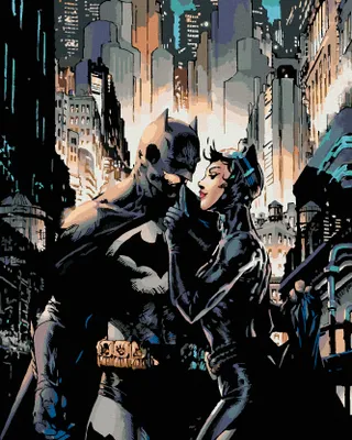 Immagine prodotto di Zuty - Dipingere con i numeri - BATMAN E CATWOMAN, 40x50 cm, senza cornice e senza tela