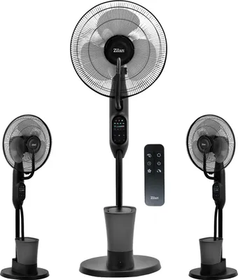 Produktbild von Zilan 3in1 Standventilator mit Wasserkühlung sehr leise - Mobile Klimaanlage ohne Abluftschlauch Verdunstungskühler Aircooler Turmventilator mit Fernbedienung Luftreiniger Timer Tower Fan