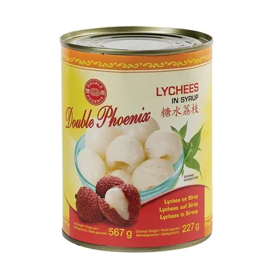 Obrázok produktu pre DOUBLE PHOENIX Liči v sirupe 567 g / 227 g ATG | ľahko cukrované, lúpané, bez kôstky | Liči v sirupe