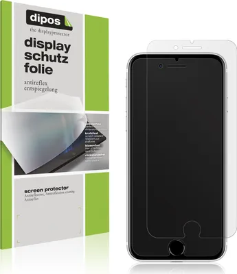 A product shot of a screen protector for an iPhone, next to its packaging.