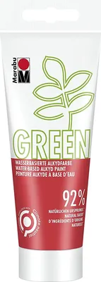 Produktbild von Marabu Green Wasserbasierte Alkydfarbe hellrot 100 ml Tube
