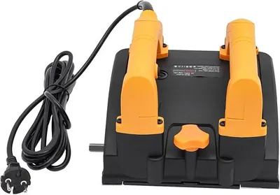 Productafbeelding van Elektrische betonfrees 1200W, betonpolijstmachine, 1000-4000 tpm. Renovatiefrees, met stofafvoer. Pleisterfrees, geschikt voor het verwijderen van zandpleister en cementwanden. Instelbare diepte