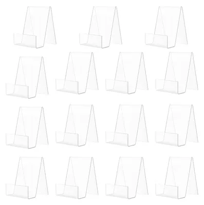 Imagen del producto de Soportes transparentes de acrílico, 15 unidades, para libros y álbumes de fotos