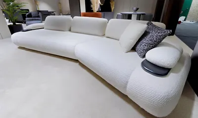 Zdjęcie produktu dla Zestaw do salonu 5+1 miejsc Kolor: biały Nowoczesna sofa typu lounge