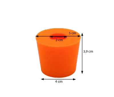 Produktbild von Stopfen Gummi Konisch Stecker Stöpsel Korken Gummistopper für Gärballons nr 4