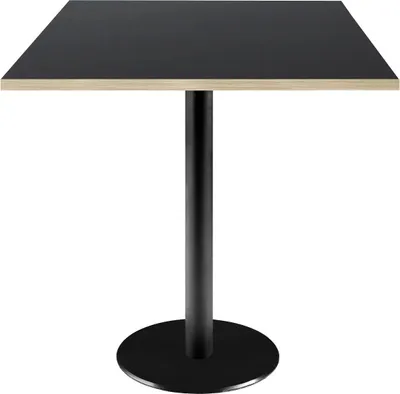 Produktbild von Tisch 70 x 70 cm – schwarzes Rom-Modell mit Holzkanten
