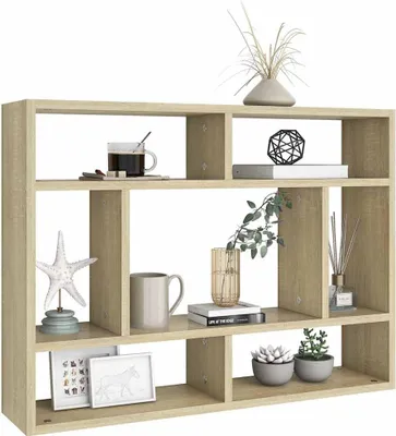 Produktbild von vidaXL Wandregal Sonoma-Eiche 75x16x55 cm Holzwerkstoff