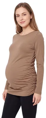 Productafbeelding van Alkato dameskleding voor zwangere vrouwen, lang袖 zwangerschapsshirt, zwangerschapskleding van katoen