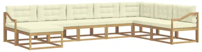 Produktbild von vidaXL Outdoor-Sofagarnitur 8 stk. Weiß und Creme
