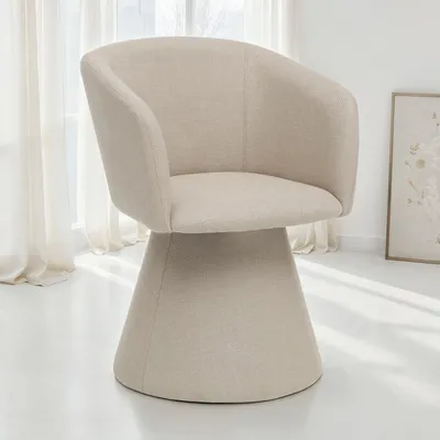 Produktbild von Esszimmerstuhl ALTO gepolstert, Beige – Polsterstuhl mit konisch geformtem Standfuß, komfortable Polsterung mit Stoffbezug