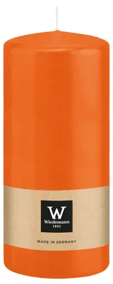 Produktbild von Zylinderkerze/Stumpenkerze - orange - 15 x 7 cm - 63 Brennstunden