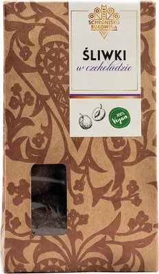 Zdjęcie produktu dla Śliwki w ciemnej czekoladzie 100g - Schronisko Bukowina