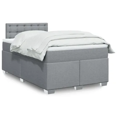 Produktbild von Möbel Boxspringbett mit Matratze Hellgrau 120x190 cm Stoff - Polsterbett 3285841
