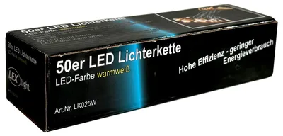 Produktbild von 50'er LED Lichterkette Innenbereich warmweiß