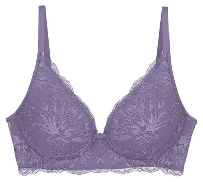 Produktbild von Triumph Amourette Charm T, Lila, Wirefree, Muster, Weiblich, Blumenmuster, Rücken
